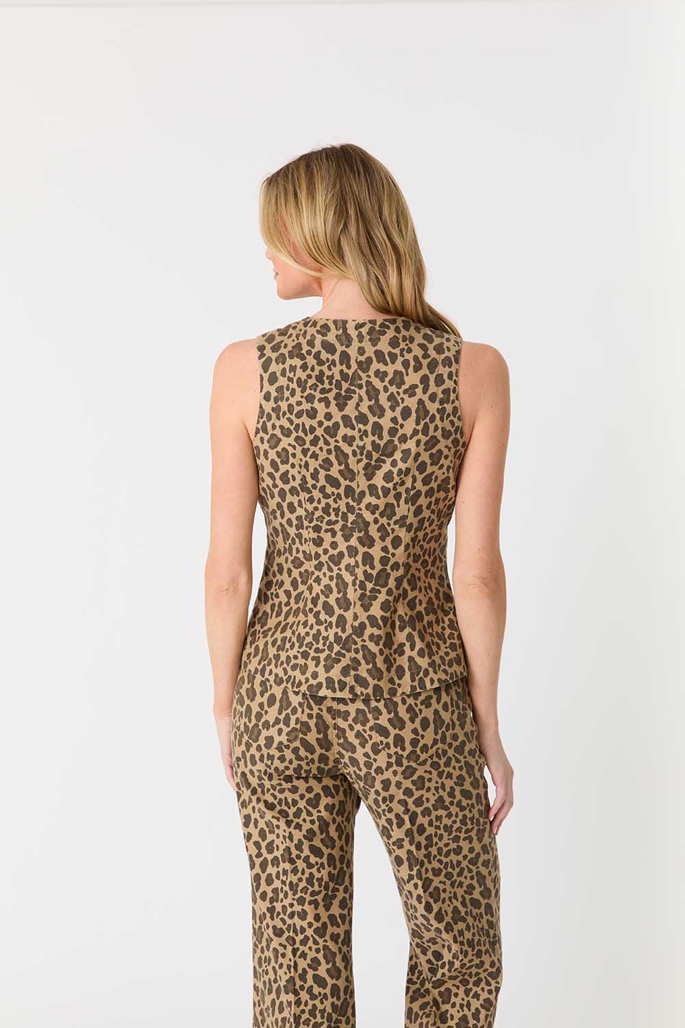 Level 99 Sophia Animal Print Vest