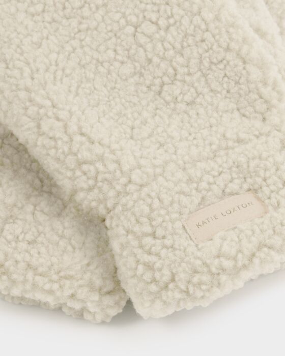 Teddy Mittens With Cord