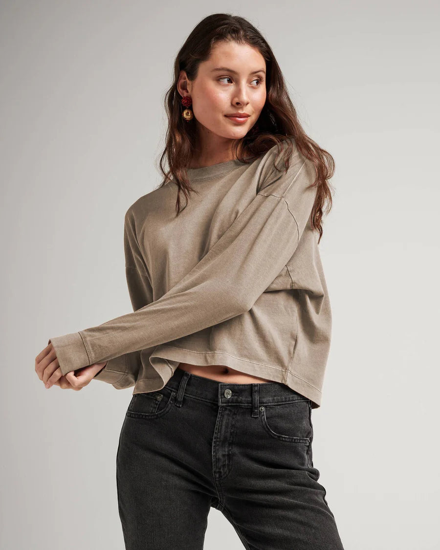 Richer Poorer Relaxed Crop Long Sleeve Tee