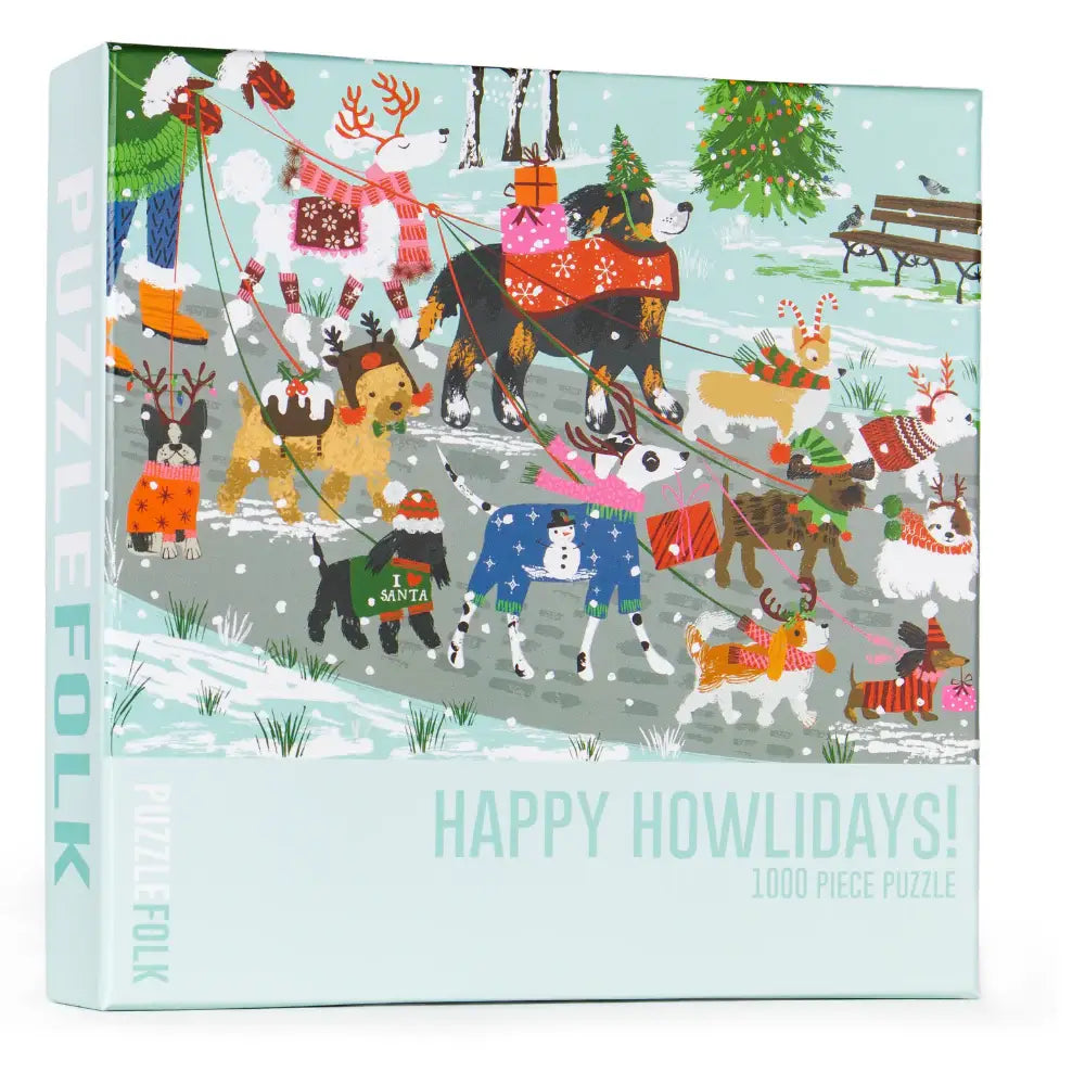 Happy Howlidays Christmas Dogs Puzzle