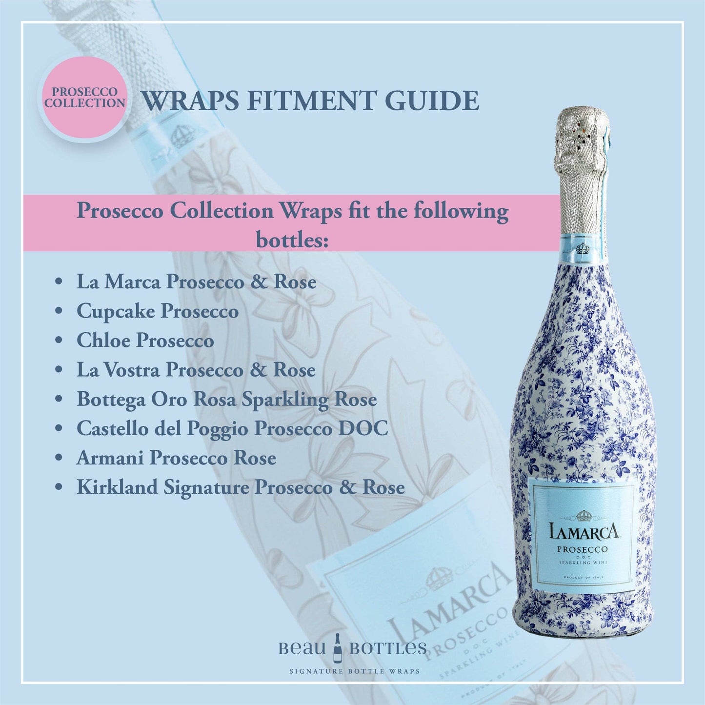 Beau Bottles Dinks and Drinks - Prosecco Collection