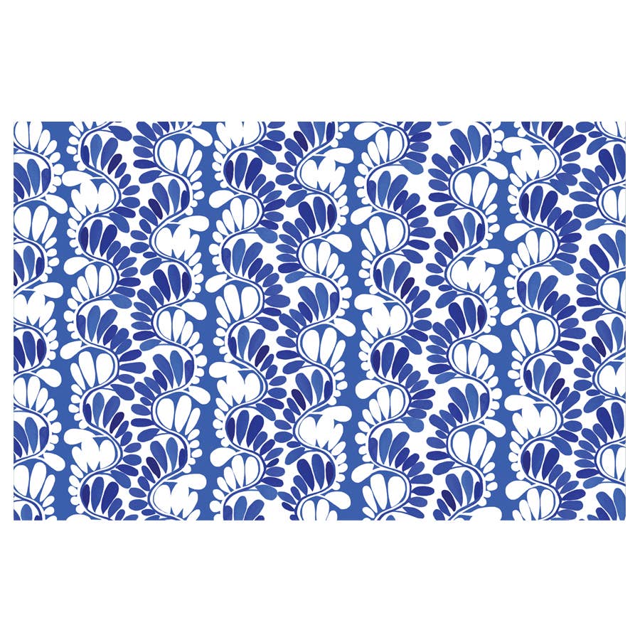 Aria Blue Paper Placemat Pad