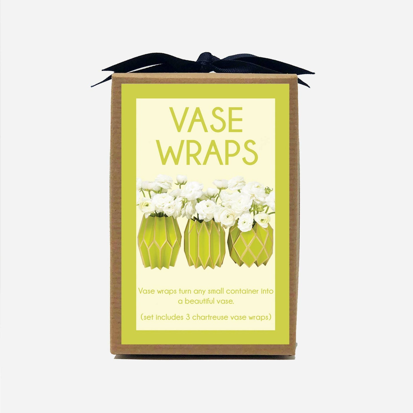 Chartreuse Paper Vase Wrap