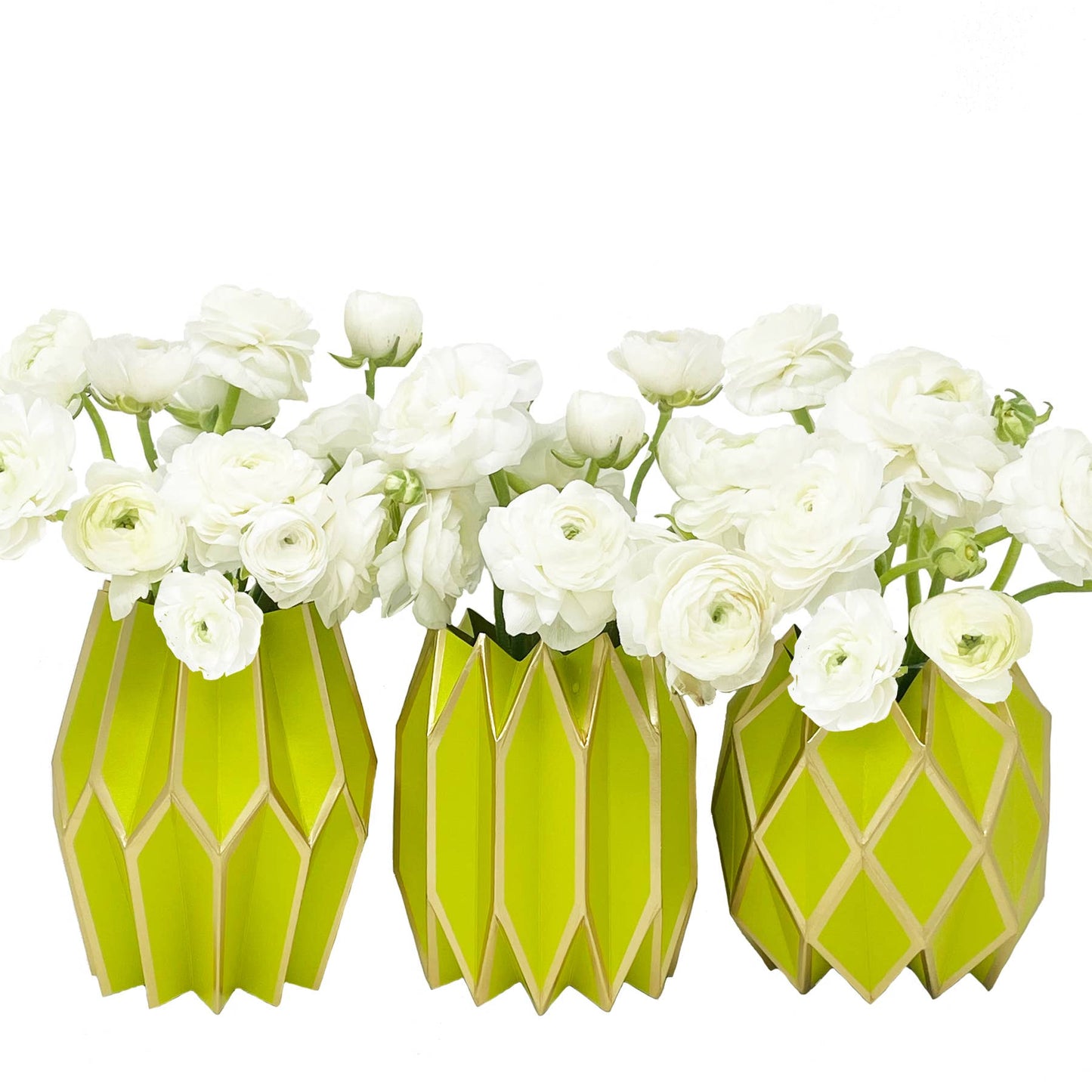 Chartreuse Paper Vase Wrap