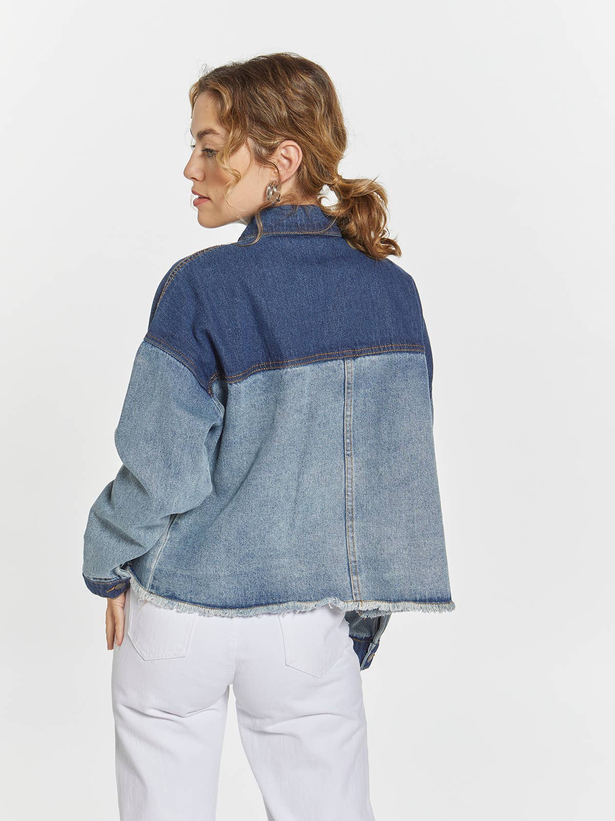 Karina Two Toned Denim Jacket