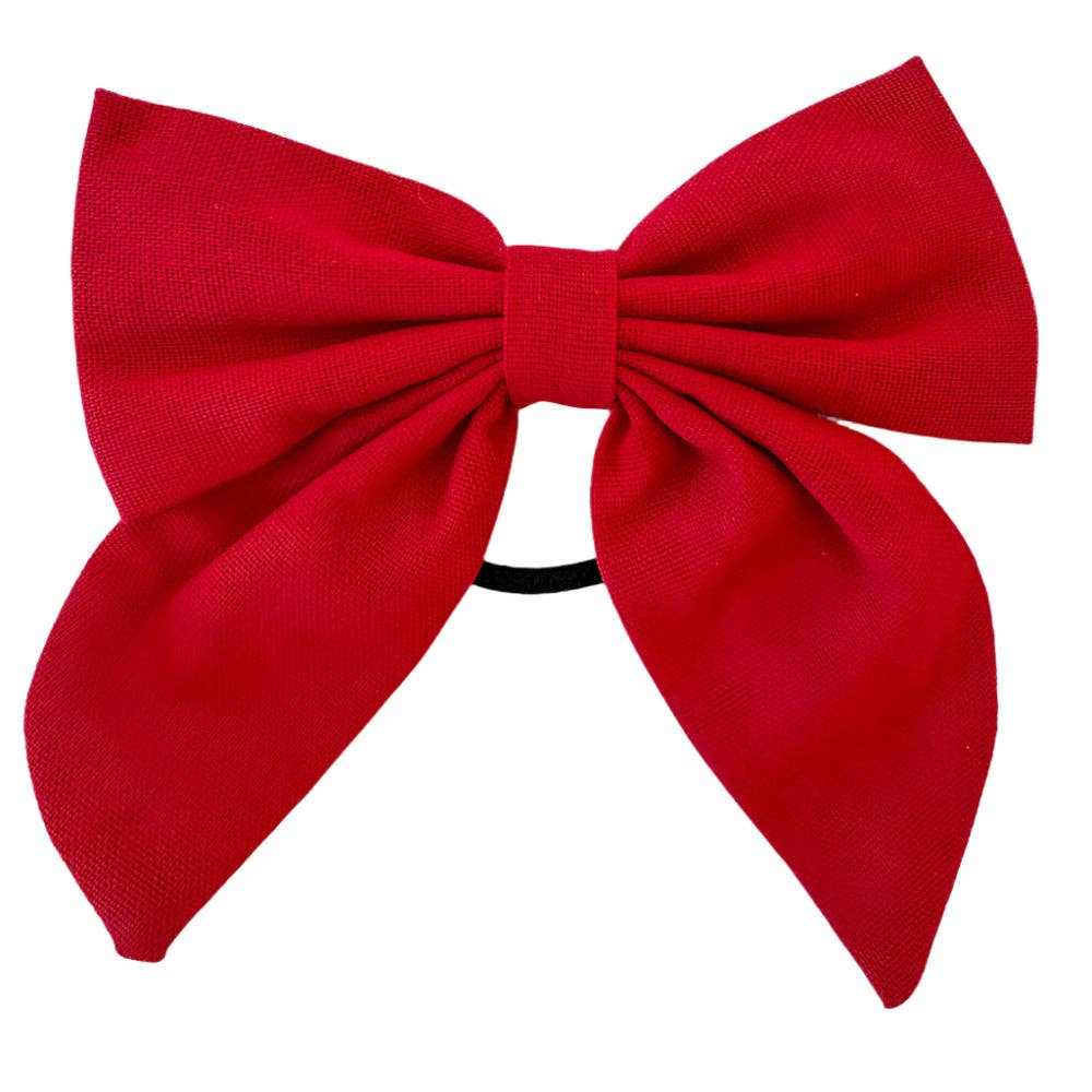 Beau Bottles Red Linen Bottle Bow