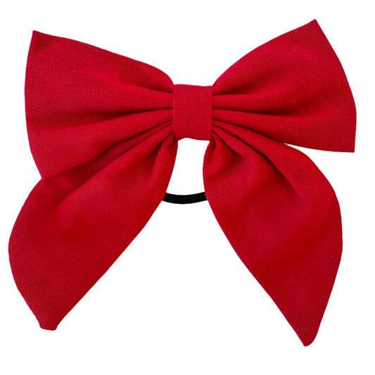 Beau Bottles Red Linen Bottle Bow