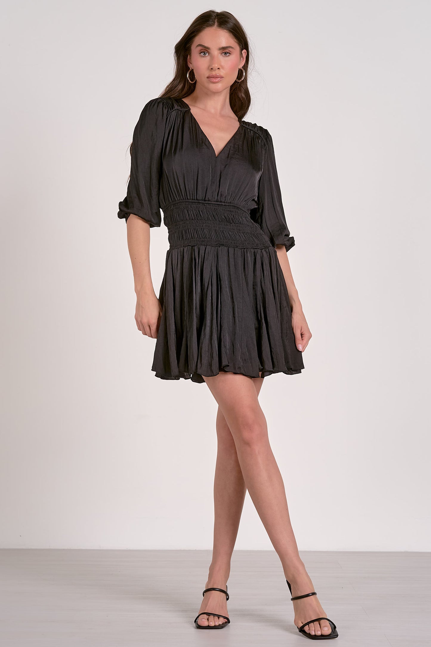 Farrah Shirred Waist Mini Dress