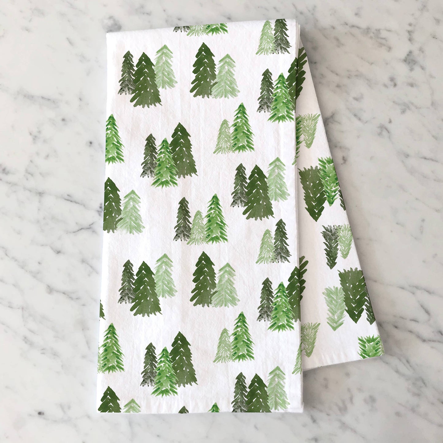 Forest Trees Kitchen Towel | Christmas Tea Towel