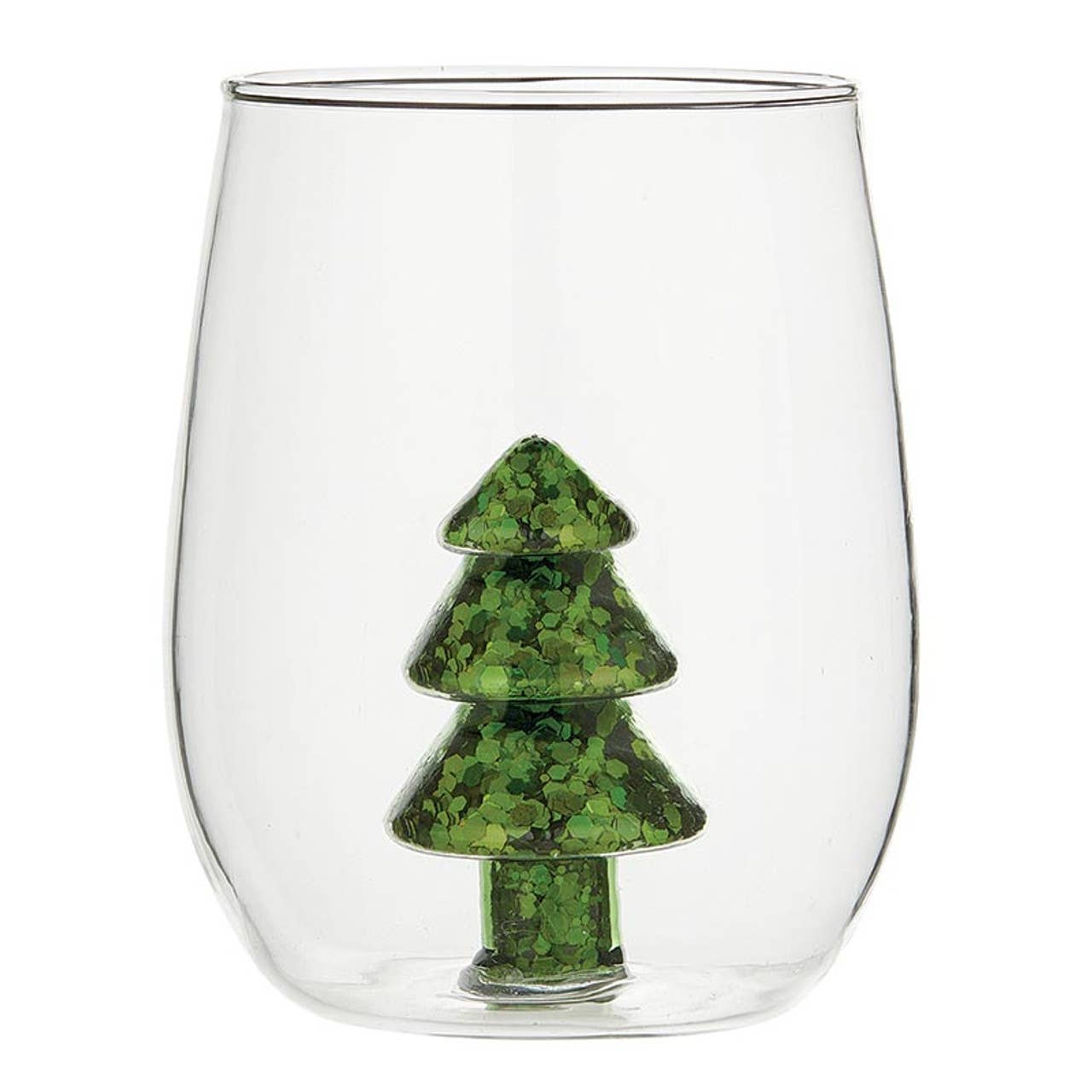 Figurine Wine Glass - Glitter Tree