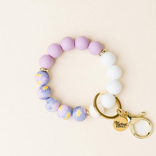 Hands-Free Keychain Wristlet-Lilac Bloom