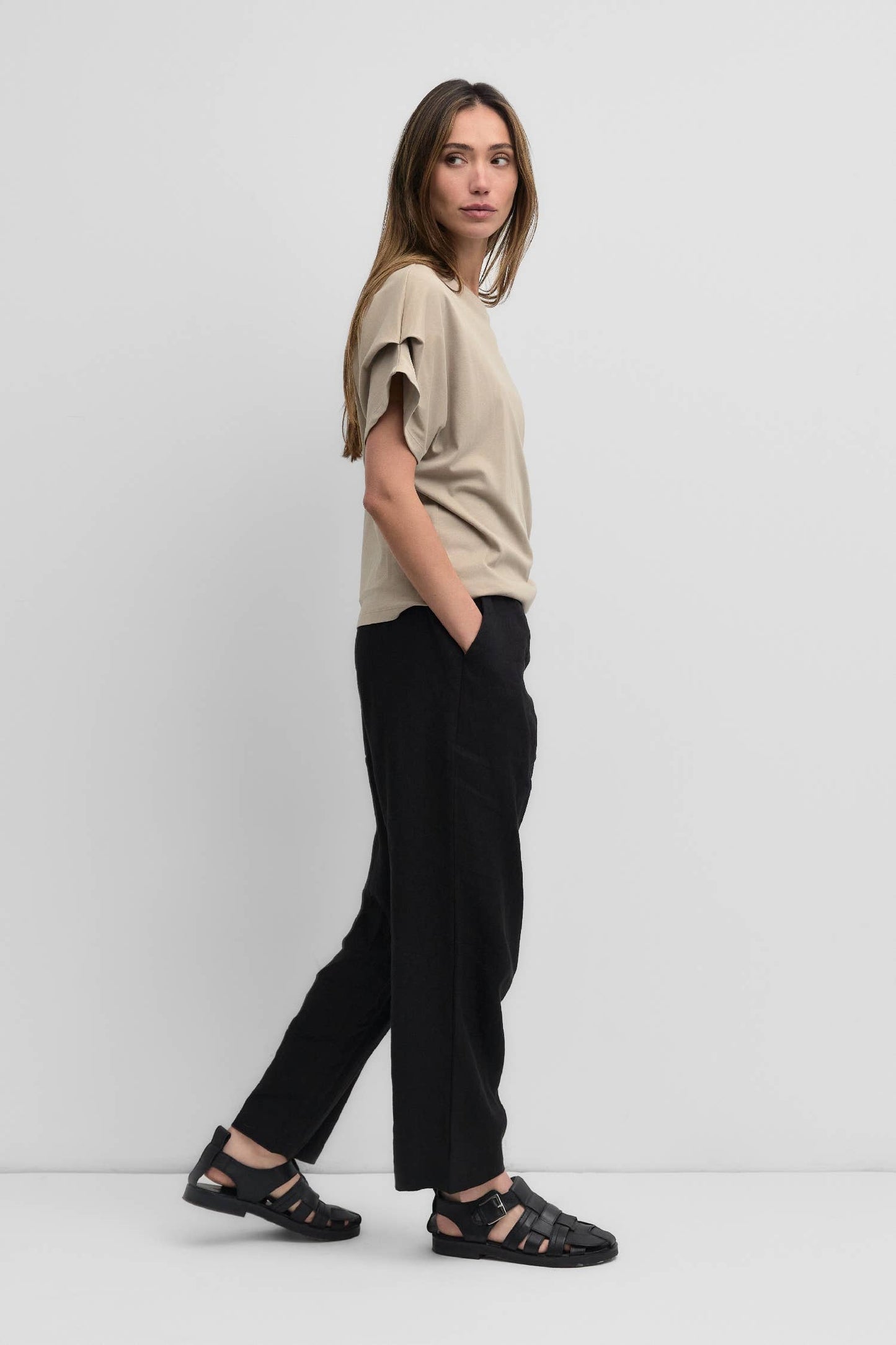 The Ida Top | Tuck Sleeve T-Shirt