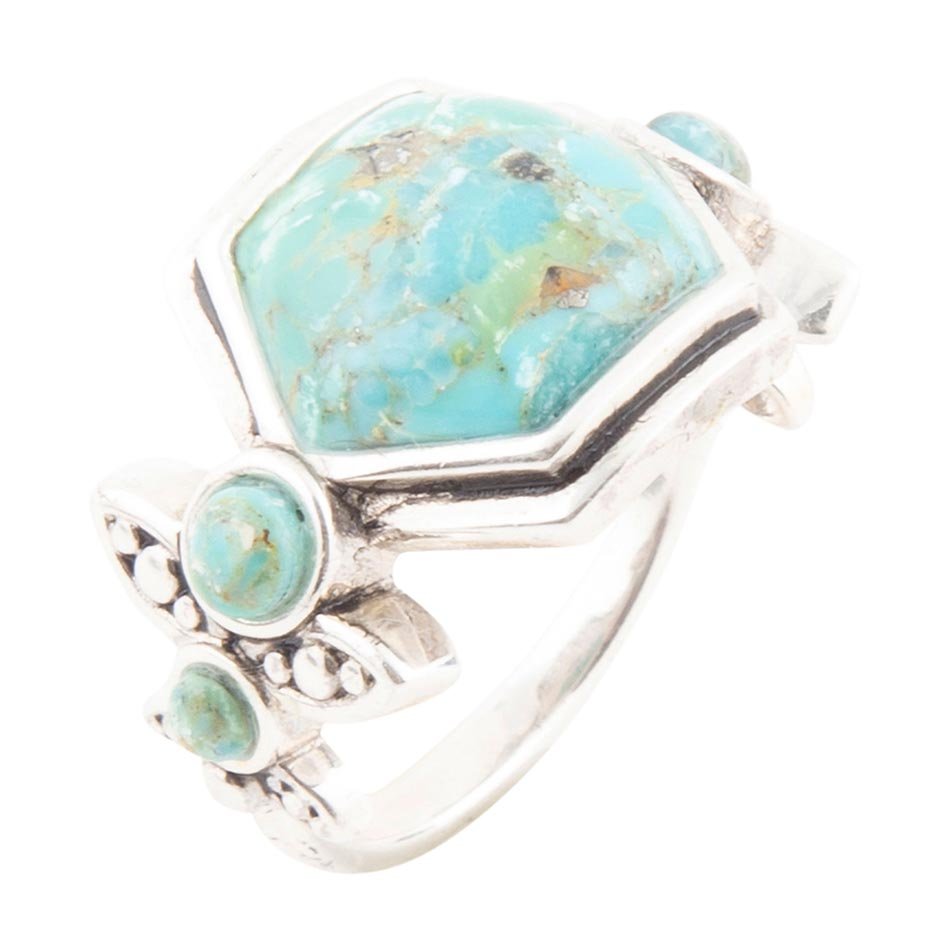Emile Blue Turquoise and Sterling Silver Ring (Online Only)
