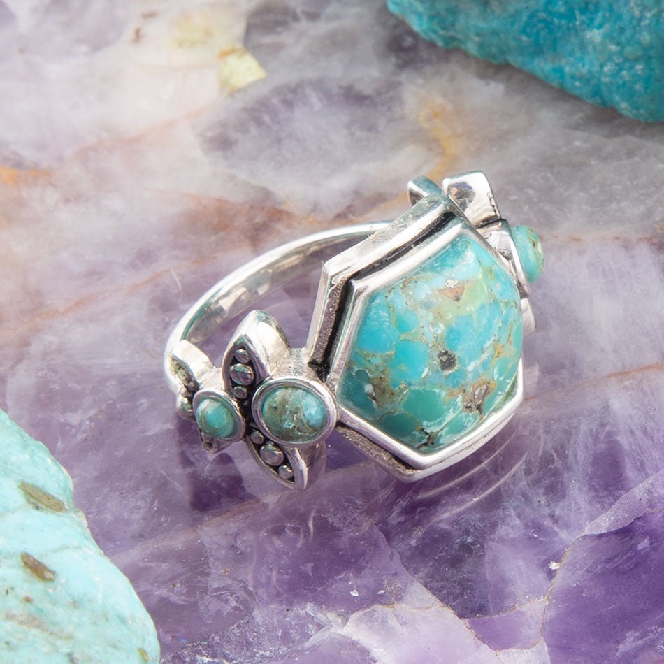 Emile Blue Turquoise and Sterling Silver Ring (Online Only)