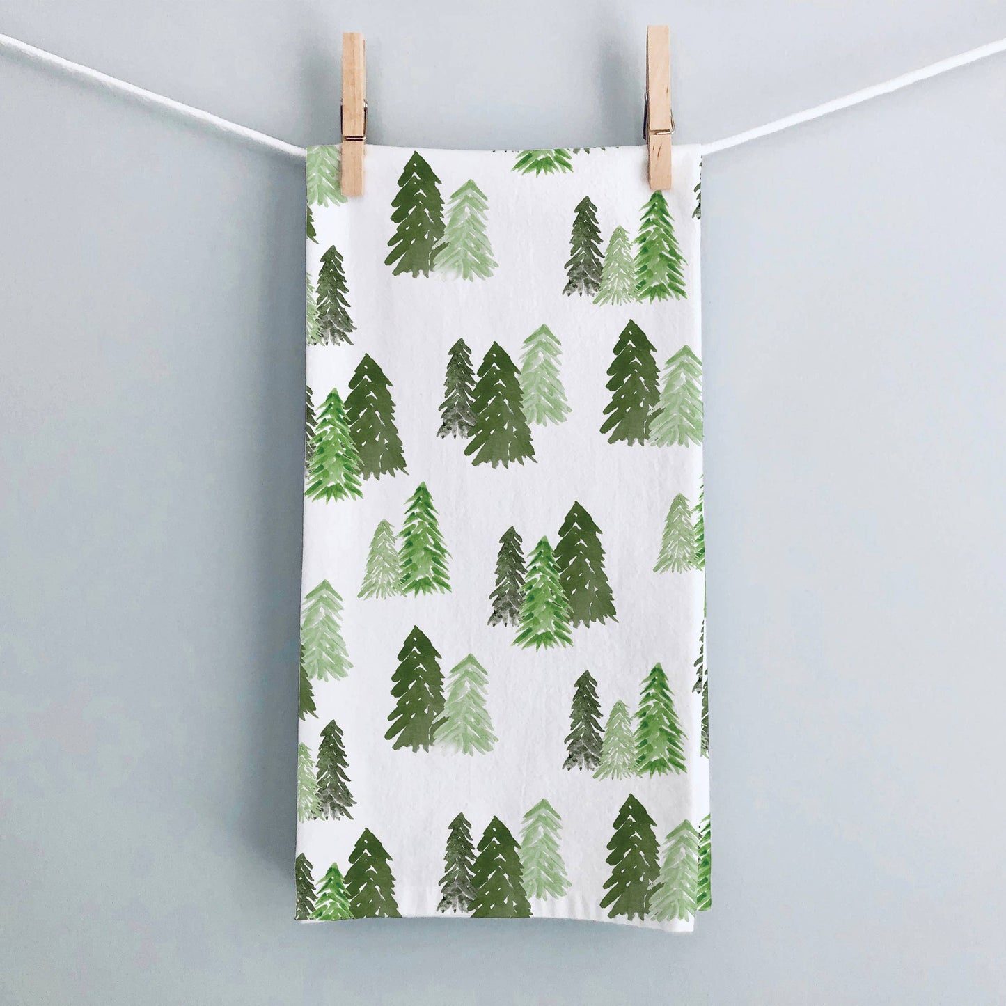 Forest Trees Kitchen Towel | Christmas Tea Towel