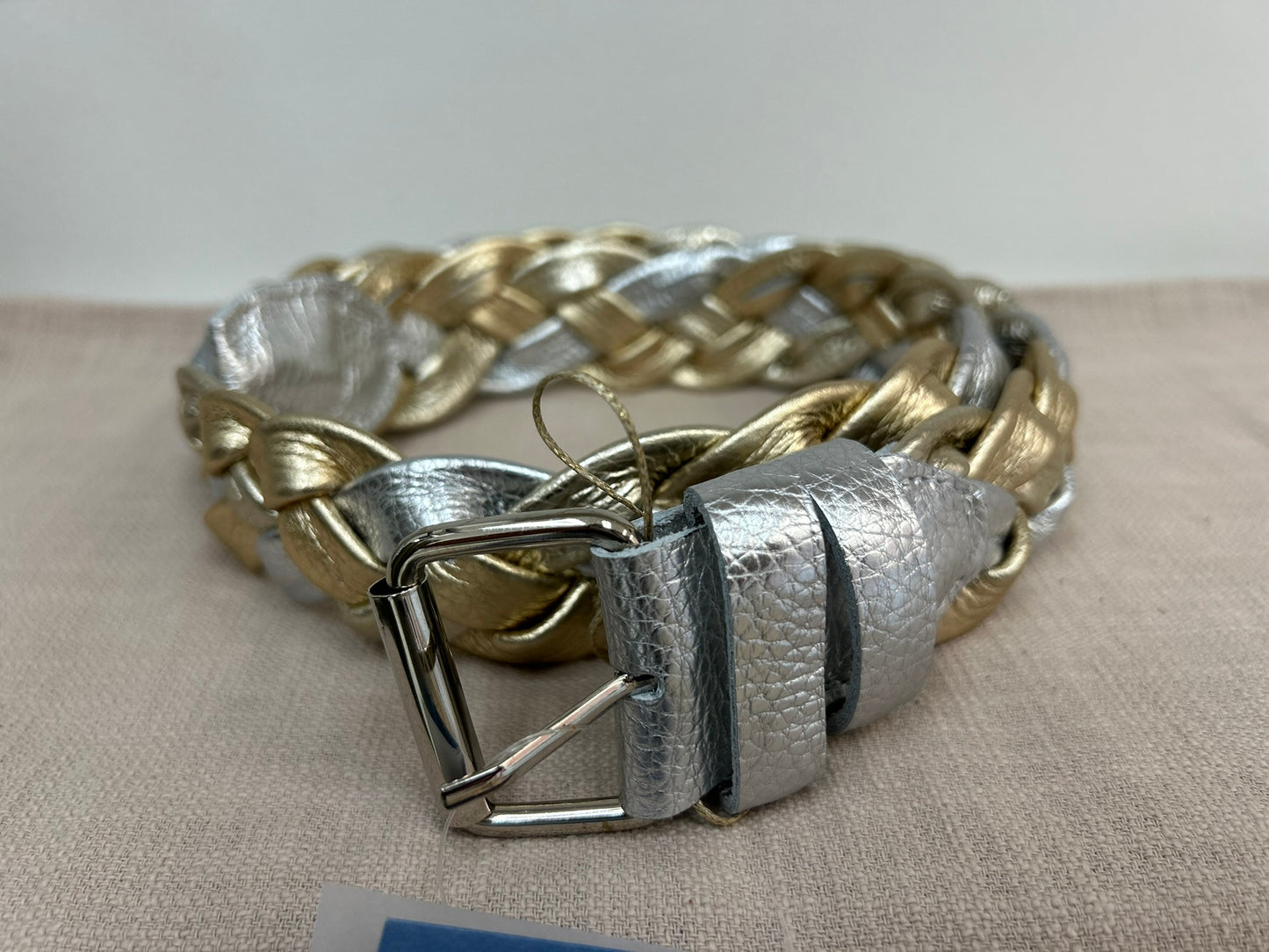 Ciel Woven Belt Leather Metallics