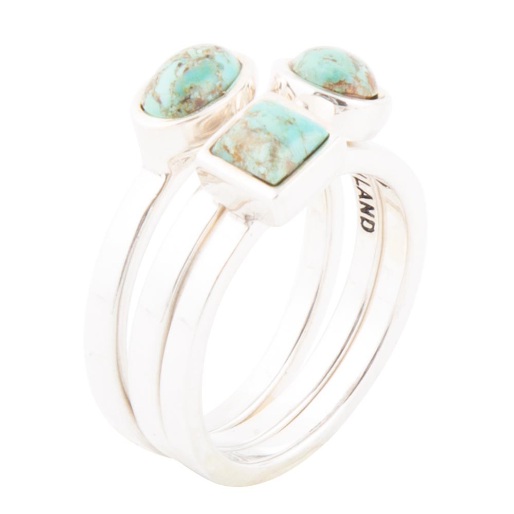 Sterling Silver Blue Turquoise Stackable Ring (Online Only)