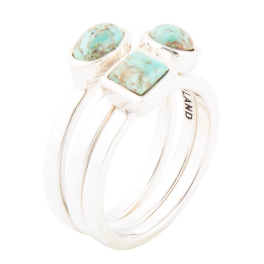 Sterling Silver Blue Turquoise Stackable Ring (Online Only)