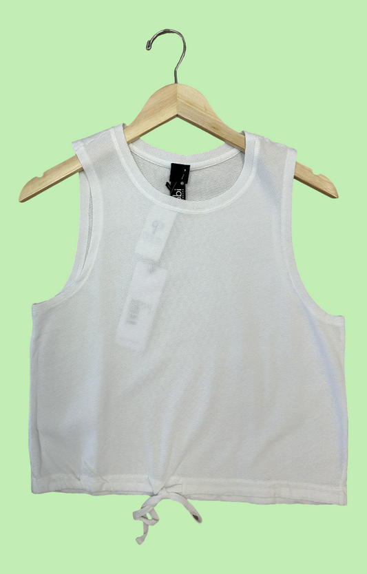 White Tie Hem Sleeveless Top