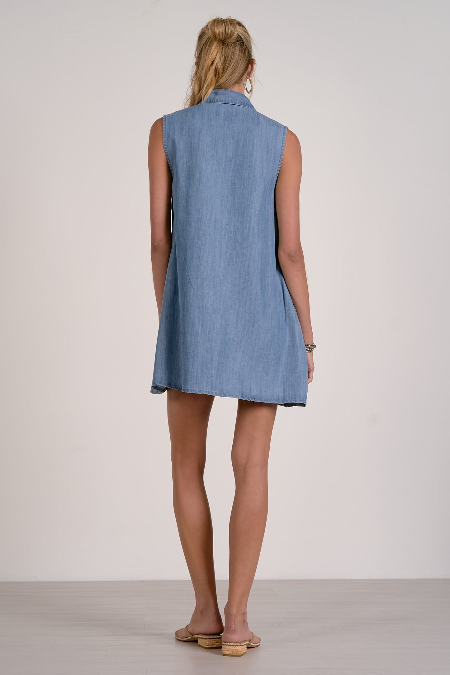 Norah Chambray Embroidered Dress