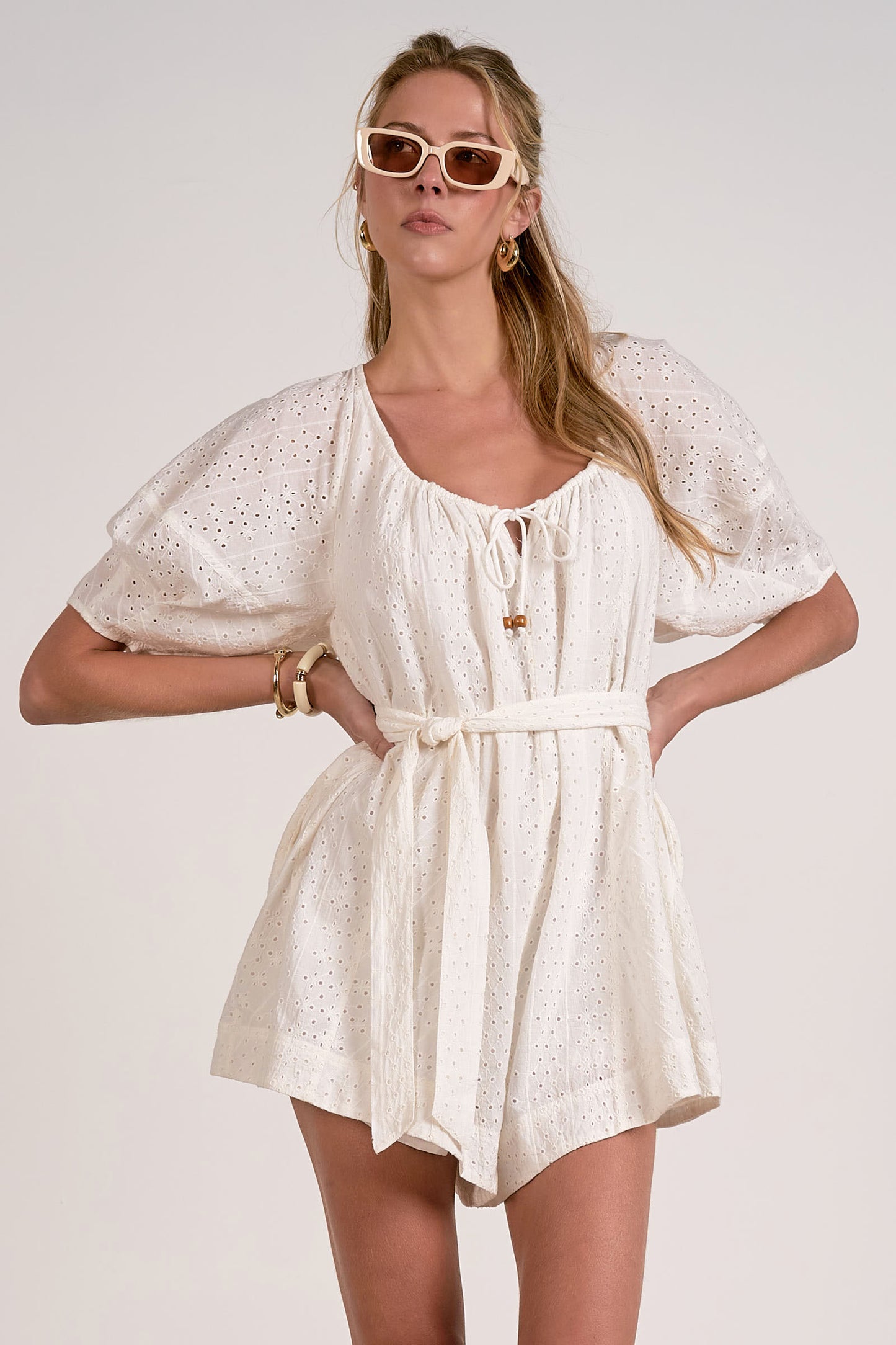Patricia White Eyelet Romper