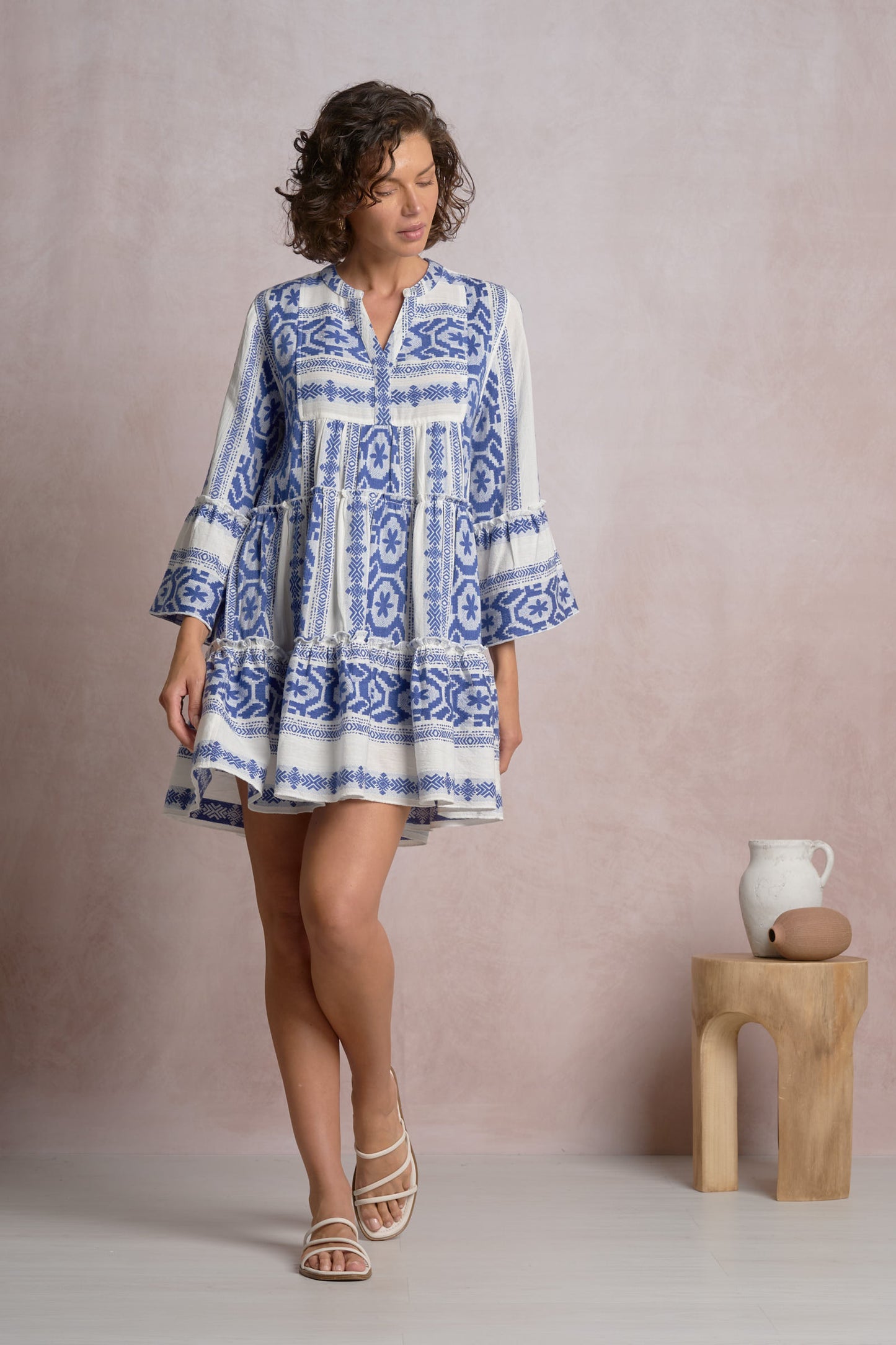 Maude Bell Sleeved TIered Dress