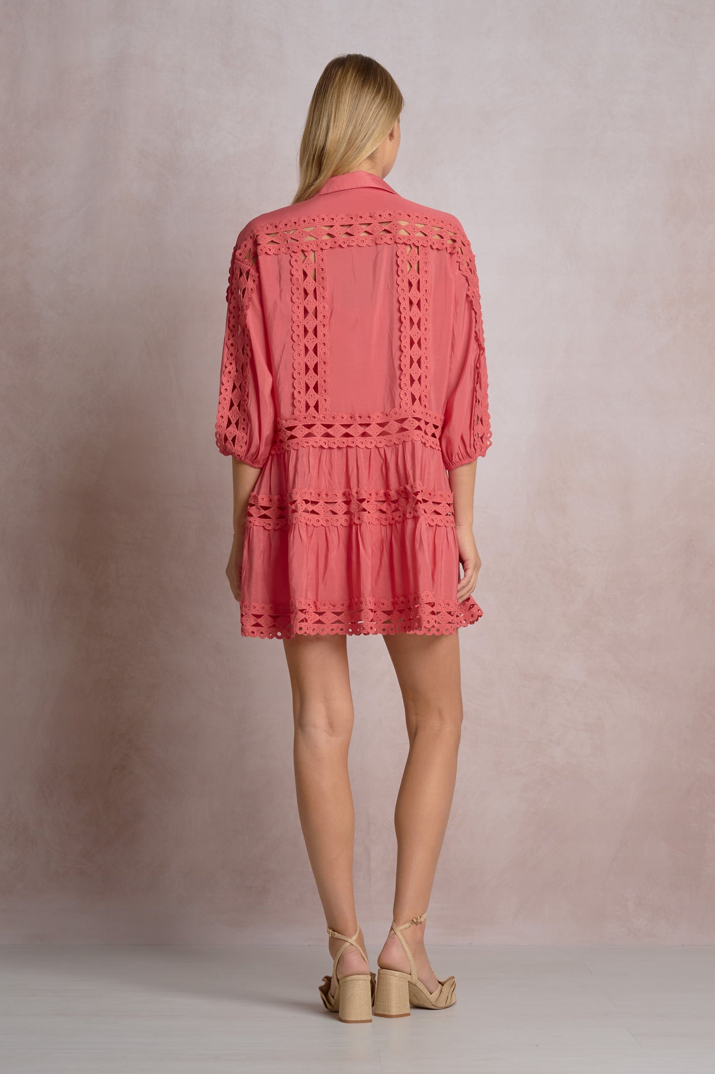 Cora Eyelet Trimmed Dress