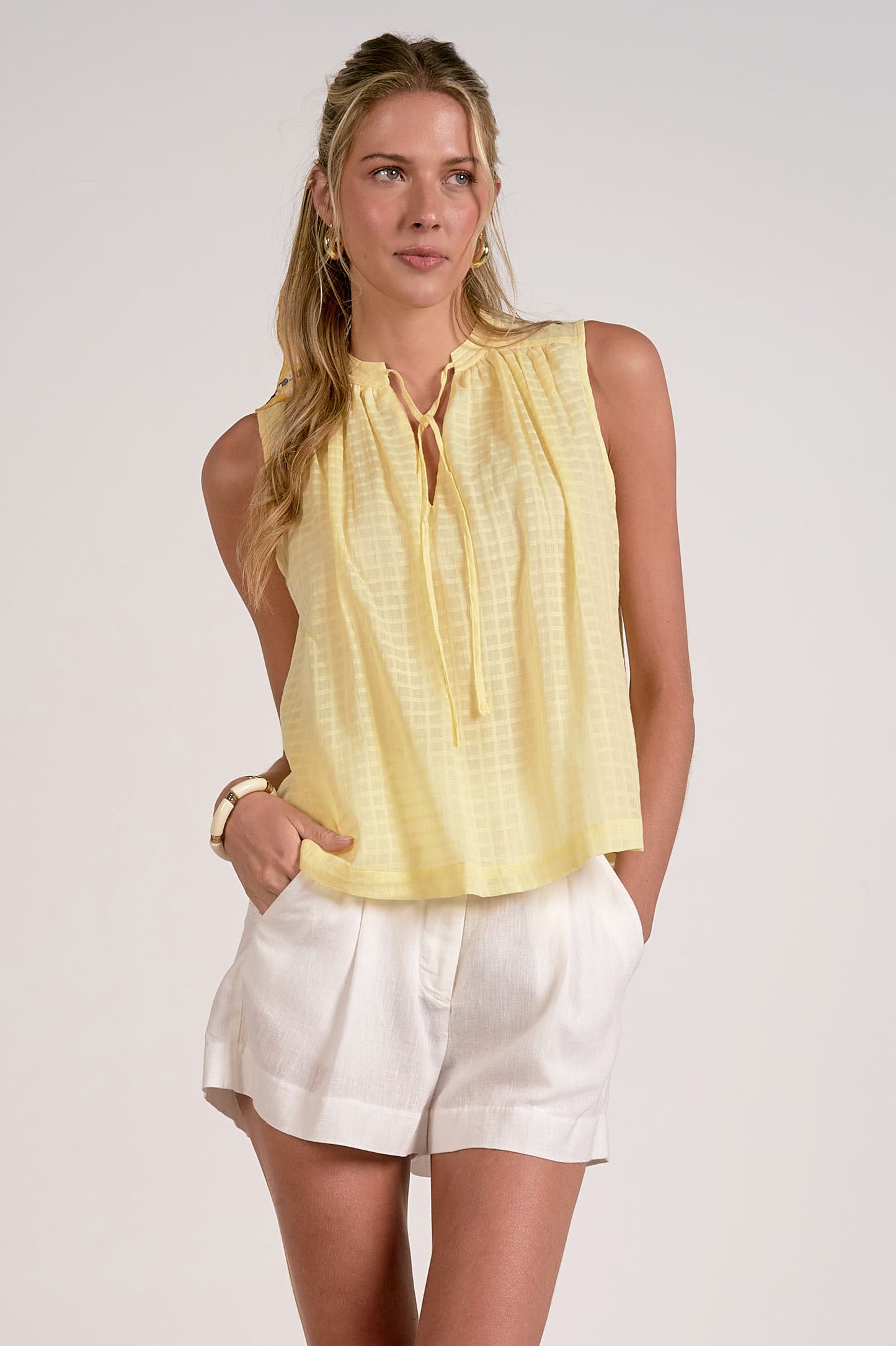 Sally Checked Sleeveless top
